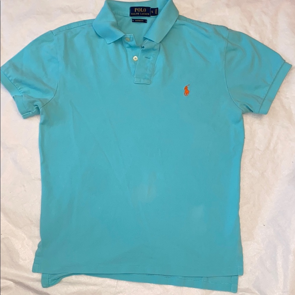 Ralph Lauren Aqua Polo Shirt Size Small EUC